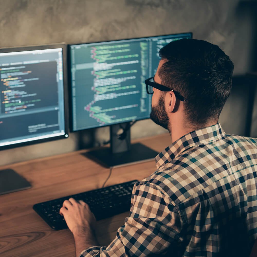Developer coding