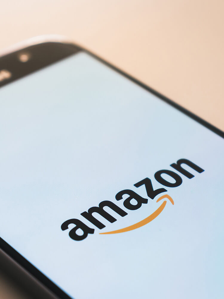 Amazon logo on a mobile phone