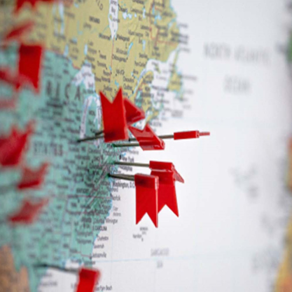 Marking city on a map